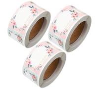 Veemoon 3 Rollos Pegatinas Nombres de Flores en Blanco, Papel Adhesivo para | Etiquetas para Bar y Cocina, Espacio Amplio para Notas, Fáciles de Aplicar y Despegar, Seguimiento Sencillo
