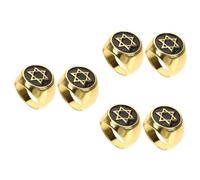 Veemoon 3 series Anillos De Joyería Anillos El Anillo Para Hombre Anillo Creativo Para Hombre Anillo Para Hombre Decoración Anillo Elegante Anillo De Estrella Hexagonal Anillo 2 piezas x 3