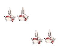 Veemoon 3 Series Gemelos De Tambor Mujer Acero Para Campo De Golf Con Hombres Redondo Enlaces Esmalte Brazalete Accesorios De Traje De Hombre Latón 2 Piezas X 3