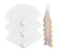 Veemoon 30 Marcapáginas Acrílicos Transparentes con Borlas de Color para Proyectos DIY y Decoración Marcadores de Libros Resistentes y Livianos y Personalizables