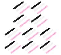 Veemoon 30 Pares Almohadillas de Silicona para Patillas de Gafas Suaves Antideslizantes Seguro y Cómodo Compatible con Gafas Protección para Orejas Transparente Negro y Rosa