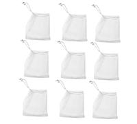 Veemoon 30 piezas Bolsas de Jabón Espumoso de Malla con Cuerda para Almacenamiento y Secado para Hacer Burbujas y Limpiar Color Blanco
