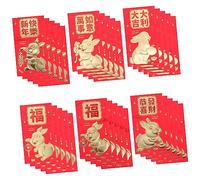 Veemoon 30 piezas Sobres Rojos para Festival de Envelopes de Dinero con Diseño de Conejo para Año