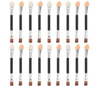 Veemoon 30 Pinceles de Maquillaje para Ojos de Doble Punta Aplicador y Pincel para Cejas Reutilizable Aluminio Plateado 30 Piezas Herramienta Precisa para Sombras y Delineado