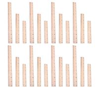 Veemoon 30 Reglas de Madera para el Aula (15 cm, 20 cm, 30 cm), Doble Escala (Pulgadas y centímetros), Herramienta de medición métrica para la Escuela, Oficina, Dibujo y matemáticas.