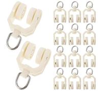 Veemoon 30 Ruedas para Cortinas Silenciosas Rodillos para Rieles de Cortina Metálicos Accesorios Piezas para Rieles Rectos y Curvos Uso en Ventanas y Puertas Corredizas Pack de 30