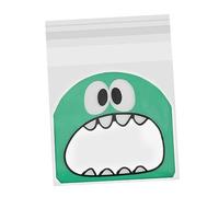 Veemoon 300 piezas Bolsas Autoadhesivas para Galletas y Rojas Amarillas Verdes para Fiestas y de Boda Diseño Divertido de Monstruo