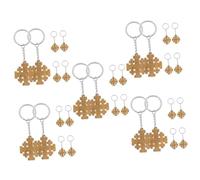 Veemoon 30piezas Llaveros De Madera Forma De Colgante Decorativo Para Mochila y Accesorios De Originales
