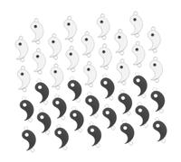 Veemoon 36 piezas Colgantes de Aleación DIY para Llaveros y Pulseras Decoraciones con Diseño Tai Chi Bagua Accesorios Tradicionales para Manualidades