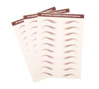 Veemoon 3hojas Pegatinas Para Cejas De Color Marrón Despegables Moldeables y Resistentes Al Agua Para Disfraces y Maquillaje De Día Noche