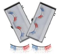 Veemoon 3pares Pestañas Postizas De Colores Para Halloween Extensiones Rizadas Artísticas Para Espectáculos y Pack De Aleatorio