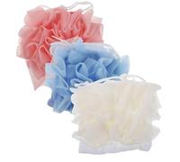 Veemoon 3piezas Bolsas de Lufa para Jabón Barra Bolas de Baño de Burbujas Esponja de Lufa Exfoliante con Cordón Bolsa para Guardar Jabón para Viajes y Baño