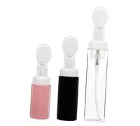 Veemoon 3piezas Botella De Espuma Cepillo Portátil Botella Pequeña Para Líquido Recipientes De Almacenamiento Transparentes Para Baño y Cuidado Piel