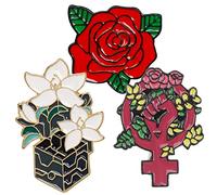 Veemoon 3piezas Broches De Feminismo Conjunto De Pines Uterinos Para Ropa y Mochilas Accesorios Chic Para El Empoderamiento Femenino