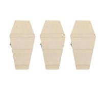 Veemoon 3piezas Caja De Almacenamiento Hexagonal De Madera Para Halloween Decoración De Cofre De Dulces Diy Tapa Adorno Para Fiestas y Eventos