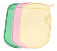 Veemoon 3piezas Guante Exfoliante Para Baño Limpiador Corporal Manopla Exfoliante Para Mujer Uso Ducha