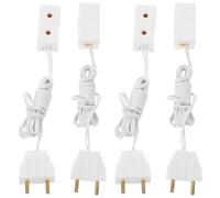 Veemoon 4 Cables de Luces para Casa de Muñecas: Regleta de Alimentación para Casa de Muñecas 1:12 - Cable de Extensión de Luz en Miniatura para Accesorios de Escena a Microescala, Accesorio de