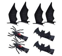 Veemoon 4 Clips de Pelo Halloween Cartoon Horrores Pequeños Demonios Murciélagos y Arañas Accesorios para Disfraz Fiesta Infantil