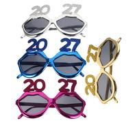 Veemoon 4 gafas de Feliz Año Nuevo - Gafas de fiesta 2027 - unisex - Accesorios decorativos para fotos en fiestas de Nochevieja y celebraciones de graduación.