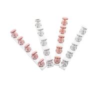 Veemoon 4 Juegos Soporte para Uñas Falsas Magnético con Masilla Reutilizable Soporte de Acrílico para Práctica de Nail Art Expositor para Manicura DIY y Salón Compatible con Varias Medidas