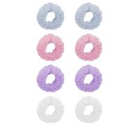 Veemoon 4 pares Muñequeras de Microfibra para Spa Casa Portátiles Absorbentes para Lavar Cara Maquillaje y Yoga Cómodas y Lavables Colores Rosa Púrpura Azul y Blanco