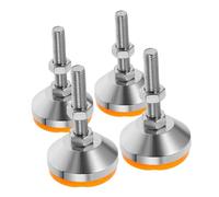 Veemoon 4 Piezas Ajustar Pies Antideslizantes Deber Dispositivo De Fin Equipo Niveladores Giratorios para Patas De Muebles Exterior Ser Universal Duela Arreglar Acero Carbono