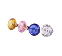 Veemoon 4 Piezas Anillos para Pegamento de Extensión de Pestañas con Soporte para Esmalte de Uñas Cristal Resistente y Diseño Práctico para Profesional Color Aleatorio