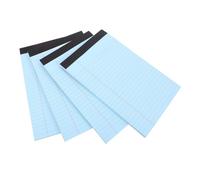 Veemoon 4 Piezas Bloc de Notas A5 de Papel Azul Líneas para Oficina y Estudiantes, Ligero y Fácil de Llevar, Diseño Sencillo y Moderno para Apuntes y Recordatorios