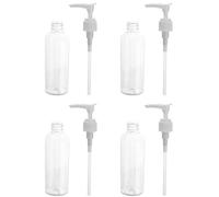 Veemoon 4 Piezas Botellas de Viaje Bomba Presionadora Recipientes Reutilizables para Cosméticos Perfume y Champú Perfectos para Camping y Almacenamiento de Lociones