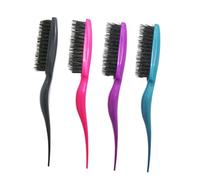 Veemoon 4 Piezas Cepillo Pelo de Cerdas de Jabalí Cepillo para Cardar Cerdas de Jabalí Unidades para Peluquería Cardar el Cabello