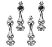 Veemoon 4 Piezas Conector Metálico para Muebles, Tapa de Extremo de Poste de Barandilla de Vidrio, Accesorios para Gabinetes y Vinotecas, Herrajes para Muebles Interiores,