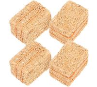 Veemoon 4 Piezas de Mini Almiar Cuadrado de Paja Natural para Casa de Muñecas, Decoración Realista para Miniaturas, Accesorio para Escenas de Jardín y Patio al Aire Libre