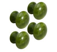 Veemoon 4 Piezas de Piedra de Masaje Forma de Hongo de Jade Verde, Herramienta Facial Gua Sha para Cuidado y Relajación Muscular, Masajeador Portátil para Rostro, Cuello y Cuerpo,