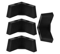 Veemoon 4 Piezas de Repuesto de Patas de plástico para sofá, Patas de Muebles en Forma de L para Armario, elevadores de de sofá de 4 Pulgadas con Tornillos M5 para Dormitorio, Mesa de Centro,