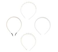Veemoon 4 Piezas Diademas De Perlas Para Novias - Accesorios De Cabello Decorativos Tejidos a Mano - Headbands Elegantes Para Bodas y Fiestas Ideal Para Decoración Nupcial y Eventos