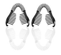 Veemoon 4 Piezas Horquilla De Plátano Pinzas Cabello Elásticas De Plástico Tipo Banana Para Mujer Pinzas Flexibles Para Coleta Rizada Para Cabello Grueso