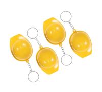 Veemoon 4 Piezas Llavero Abrebotellas y Colgante de Sombrero de Construcción Amarillo, Ligero y Multifuncional para Fiestas Temáticas de Construcción
