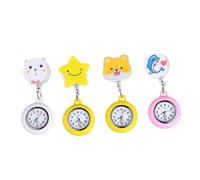 Veemoon 4 Piezas Mesa de Enfermera Estirada Relojes de enfermería Digital Clip de Reloj de Enfermera Relojes de enfermeria para Enfermeras Material de la Correa: Aleación
