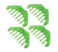 Veemoon 4 Piezas Peine de Masaje de Cera de Abejas Peines de Resina Cabelludo Desenredante para Mujeres y Hombres Cabello y Grueso Uso Húmedo o Seco