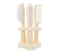 Veemoon 4 Piezas Peines Multifuncionales para Mujer Set de Peine y Espejo Incluye Cepillo Plano y Rodillo Rizador para Peinar y Rizar el Cabello Casa