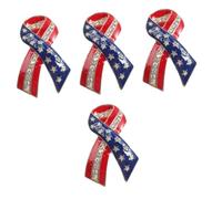 Veemoon 4 Piezas ramillete de broche insignia de aleación accesorio de vestir broche decorativo de aleación del día de la independencia s bandera nacional decoración de ropa