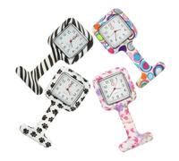 Veemoon 4 Piezas Reloj De Bolsillo De Enfermera De Moda Relojes De Enfermera Únicos De Silicona para Mujer Dije De Cuarzo