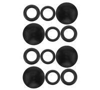 Veemoon 4 Piezas Tapa de Manivela de Bicicleta de Montaña 21-23mm, | Protección contra Polvo, Ajuste Seguro y Resistente al Desgaste, Repuesto Negro para Bielas de Carretera