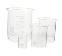 Veemoon 4 Piezas Vaso Medidor de Vidrio para Laboratorio de Química Diseño de Vertedor y Capacidad de 10 a 300 Ml Adecuado para Educación y Experimentos Científicos
