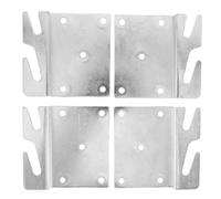 Veemoon 4 soportes para barandilla de cama - Placas de gancho para armazón de cama de madera resistente - Piezas de repuesto para soportes de cabecero para marcos de barandilla de madera
