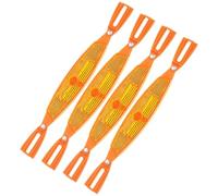 Veemoon 4 Tiras Reflectantes Plegables para Ruedas de Bicicleta, Reflectores de Radios Naranja de Plástico, Alta Visibilidad 360°, Franja Seguridad Nocturna para Ciclismo y Montaña