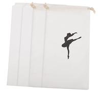 Veemoon 4 Uds De Bolsas De Almacenamiento para Zapatos - Fundas Portátiles con Cordón para Zapatos De Ballet - Organizador De Viaje Bolsa De Tela Transpirable Ideal para