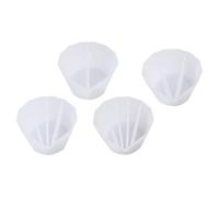 Veemoon 4 Vasos Mezcladores de Silicona Transparente para Resina y Pintura Artística, Compartimentos de 2, 3, 4 y 5 Orificios, Flexibles y Reutilizables para Manualidades y Almacenamiento
