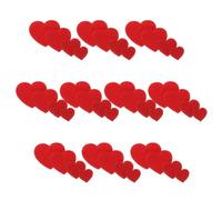 Veemoon 40 Parches Bordados de Corazón Rojo para Planchar o Coser, Surtido 4 Tamaños, Parches Decorativos para Ropa, Chaquetas y Pantalones, Ideales para Manualidades y