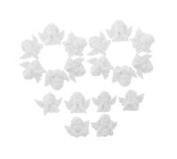 Veemoon 40 Piezas De Ángeles Barrocos De Resina Blanca - Figuritas Flatback Para Manualidades - Scrapbooking y Decoración De Teléfonos Adornos DIY Artesanales